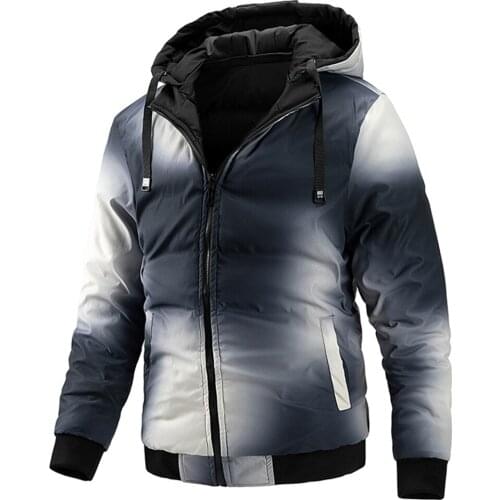 2021 Double Face Waterproof Winter Jacket Men Casual Solid Color Removable Hat Windproof Parkas Men Streetwear Warm Coat Men