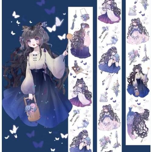 Fairy Lovely Girl Washi Tape for Card Making Bullet Journal DIY Scrapbooking Label Sticker