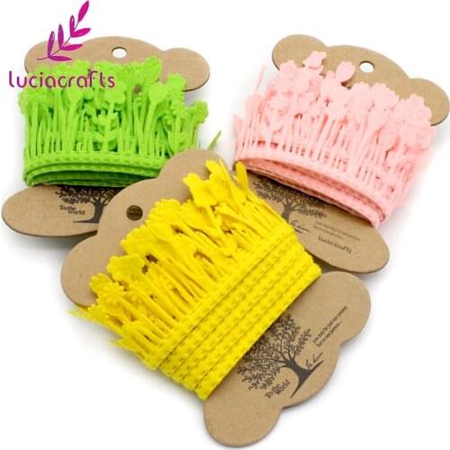 Lucia crafts 2y/lot Grass Flower Style Lace Ribbons Handmade Lace Trim Garment Sewing DIY Material Party Accessories Q0803