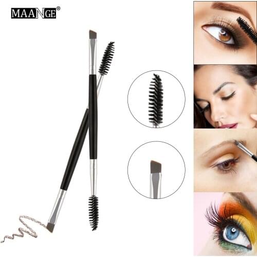 MAANGE 1Pcs Dual Use Eyebrow Eyelashes Comb Eyes Mascara Makeup Brushes Powder Brush Cosmetic Beauty Tool Maquiagem Good Quality