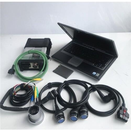 MB Star c5 with Software installed computer ready to use D630 4G Laptop 2020.12V SSD SD c5 car & truck diagnostic Tool Scanner