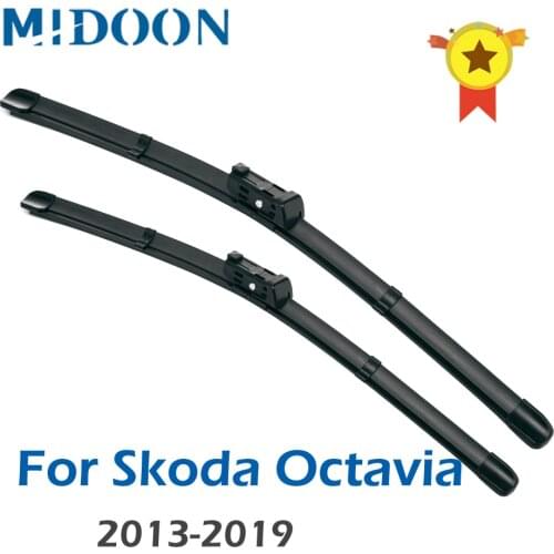 MIDOON Wiper RHD & LHD Front Wiper Blades For Skoda Octavia A7 Typ5E MK3 2013 - 2019 Windshield Windscreen Front Window 24"19"