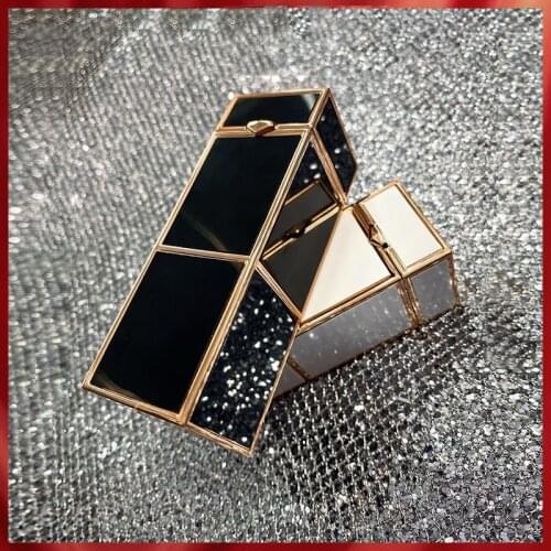 Multifunction New Mini Lipstick Contact Lens Case Temperament Luxurious White/Black Contact Lens Case Travel Glasses Case