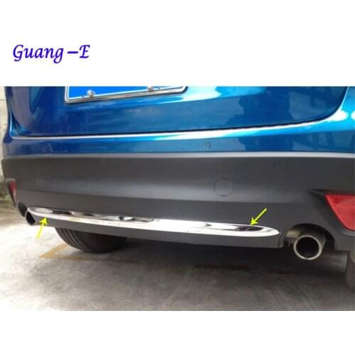 Car body cover protection bumper ABS chrome trim rear back tail bottom hoods panel 1pcs For Mazda CX-5 CX5 2013 2014 2015 2016