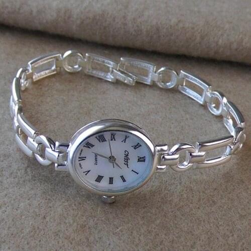 New S925 pure silver woman watch stylish and simple elegant female watch decorative watch