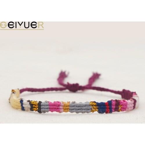 Friendship Braided Bracelet Boho Ethnic Thread Macrame Couples Bracelets for Women Handmade Jewelry Tassel Adjustable Bangle