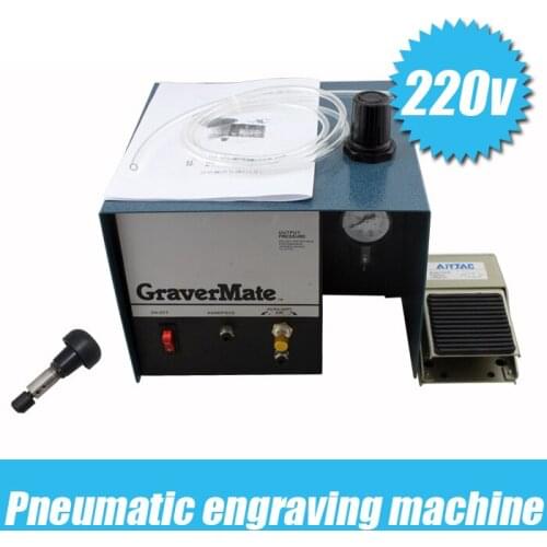 Pneumatic Impact Engraving Machine GraverMate Jewelry Engraver Single Ended 110/220v