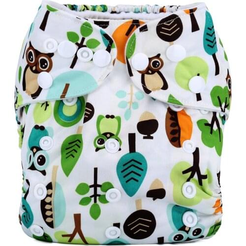 Cute Washable Diaper Adjustable Floral Print Nappies Pocket Fit 3-15kg Infant Baby Resuable Eco-Friendly Nappy Training Pants