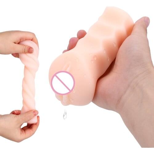 Portable Artificial Vagina Realistic Pussy TPR Sex Toys for Men Male Masturbator Aircraft Cup