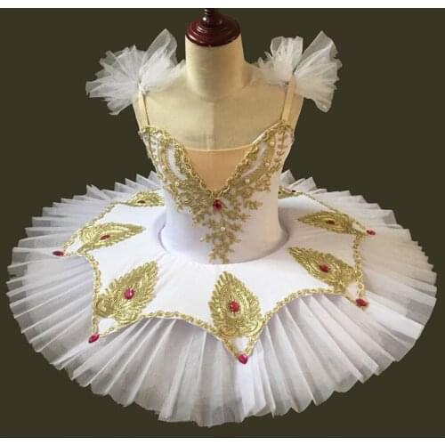 Robe de danse Tutu blanche pour enfants, tenue de Ballet pour filles, vêtements de scène, Costumes de carnaval du lac des cygnes
