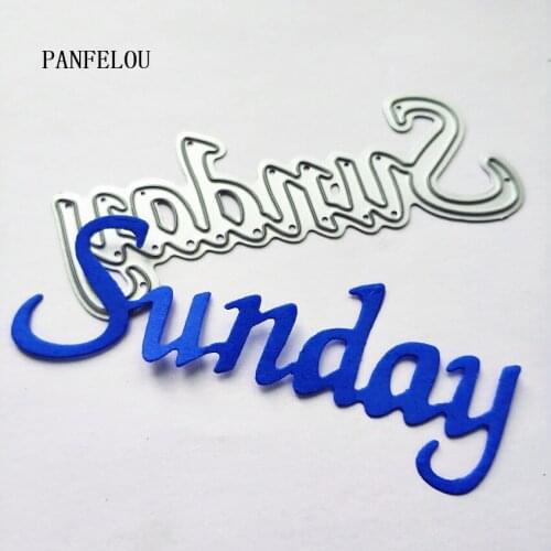 PANFELOU date Sunday cuts dies cutting Scrapbooking DIY paper die metal craft Halloween Easter wedding cards