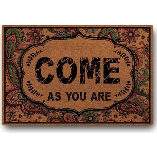 Funny Doormat Entrance Floor Mat Door Mat Come As You are -Non Slip Doormat Machine Washable Welcome Mats Indoor Outdoor/Front D
