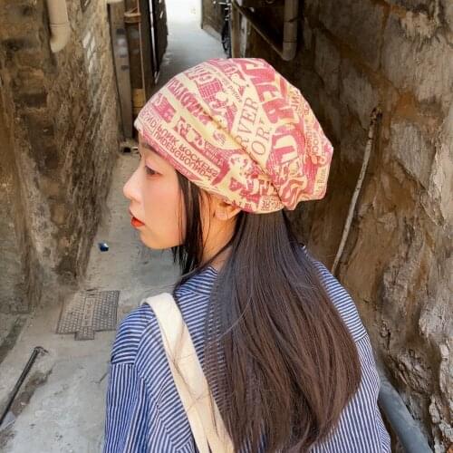 Stylish Loose Caps for Young People 2021 New Women Tam-o'-shanter Retro Newspaper Style Casual Hats Street Style Hip Hop Hats