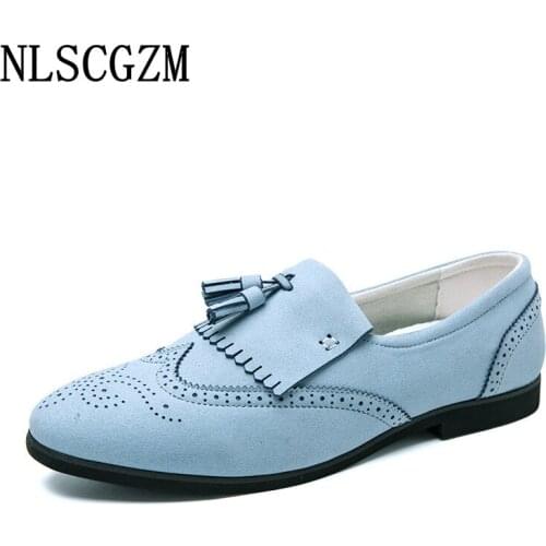 Brogue Shoes Men Business Suit Coiffeur Men Dress Shoes Loafers Wedding Dress Italian Formal Slip on Shoes Men Zapatos De Hombre