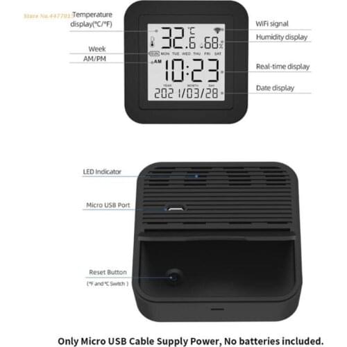 K1AB Smart WiFi IR-Remote with Temperature and Humidity Sensor Voice Control for TV