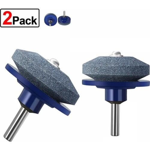 High Quality Universal Lawnmower Blade Grinding Sharpener Cut Rotary Drill Accessories Lawnmower Blade Sharpener 2Pcs