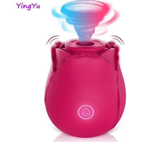 Clitoral Sucking Vibrator with 7 Intense Suction Waterproof Rose Clit Sucker Nipple Stimulator Sex Toys for Women Solo Oral Sex