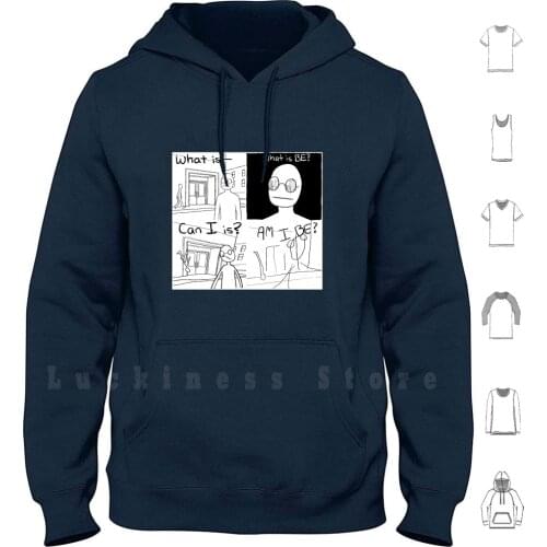 Am I Be ? Hoodies Long Sleeve Comic Anxiety Depression Depersonalization Derealization Tripping Existential