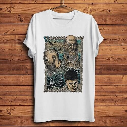The Vikings legend Illustration design funny t shirt men summer new white casual homme cool streetwear tshirt