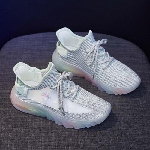 Women Summer Mesh (Air Mesh) White Shoes Casual Sneaker Flat Shoes for Students