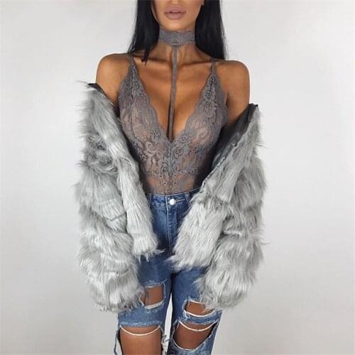 Black Lace Halter Autumn Bodysuit Women 2019 See Through Summer Playsuit Mesh Sexy Bodycon Rompers Jumpsuits Bodysuits