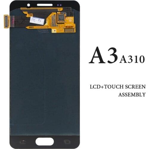 1Pcs For Samsung A3 2016 A310 A310F Display Mobile phone Screen without frame Digitizer Assembly replacement for Samsung A3 LCD