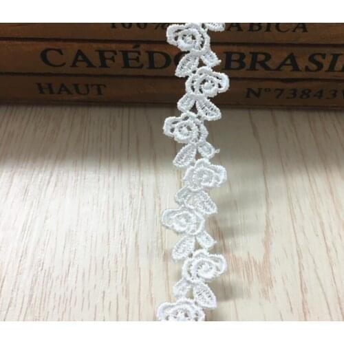 10 Meters/lot 15mm Dress Lace Accessories French Lace Fabric Flower Lace Trims Flower Embroidered Free Shipping