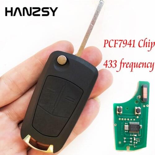2 buttons 433MHz Remote Key for Opel/Vauxhall Corsa D 2007-2012 & Meriva B 2010-2013 G1-AM433TX ID46 Chip PCF7941 Car key