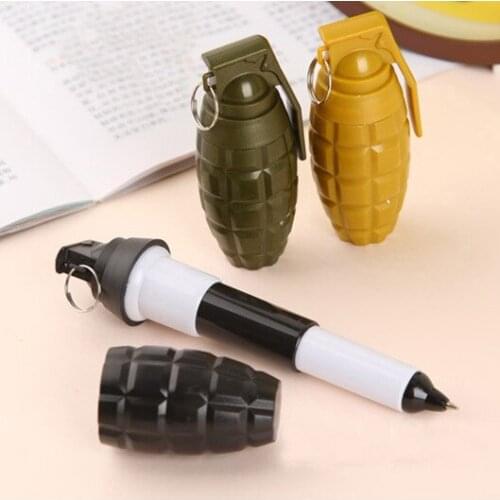 1PC Japan Korean Creative Stationery Grenade Shaped Ballpoint Pen Retractable Ballpoint Pen Student Prizes School Supplies