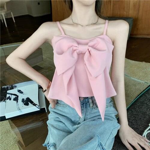 2021 Summer Women Halter Sexy Camisole Top Sexy Off-Shoulder Solid Color Sleeveless Womens Tanks Tops Sweet Kawaii Pink Khaki