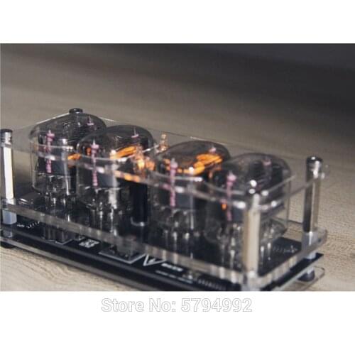 IN-12 Glow Tube Clock 4-bit IN12 glow tube clock Seven-color RGB LED DS3231 nixie clock IN-12B