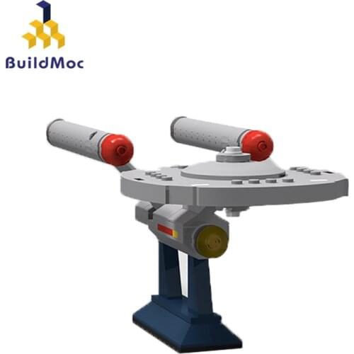 BuildMOC 6021 Mini Star Tours Series starship NCC-1701 Blockade Runner DIY Set Educational Building Blocks Toys Childrens Gifts