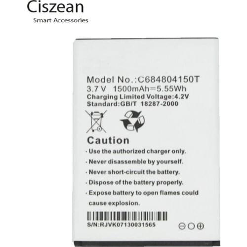 Ciszean 1x 3.7V 1500mAh Replacement Li-ion Battery C684804150T For BLU DASH 4.0 D272 D272A batteries