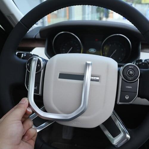 For Land Rover Discovery 5 LR5 L462 17-21 Car-styling ABS Chrome Car Steering Wheel Sequins decoration Stickers Car Accessories