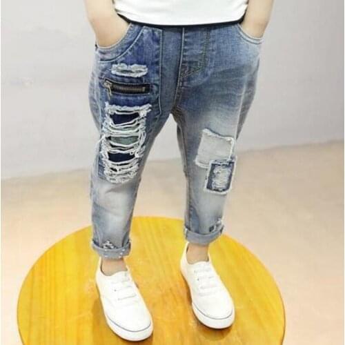 Children Jeans Boys Cotton Jeans 3-14 Y Teenage Spring and Autumn Denim Trousers Baby Boys Casual Pants Kids Fashion Denim Pant