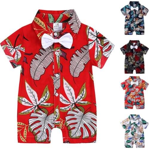 Summer One-Pieces Baby Clothing Newborn Short Sleeve Romper Infant Jumpsuits Casual Boys Vacation Outfits Pelele Bebe Verano