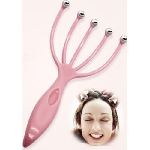 Hot Five Finger Head Relax Massager Hair Held SPA Scalp Neck Stress Relief Massage Head Eliminate Fatigue Steel Ball Massager
