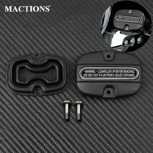 Matte Black Rear Brake Master Cylinder Cover Gasket Rubber For Harley Touring Street Glide FLHX 2008-2019 Road Glide Road King