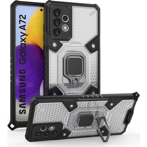 Magnetic Metal Ring Stand Shockproof Armor Case For Samsung Galaxy A12 A32 A42 A52 A72 A51 A71 4G 5G Lens Protection Back Cover