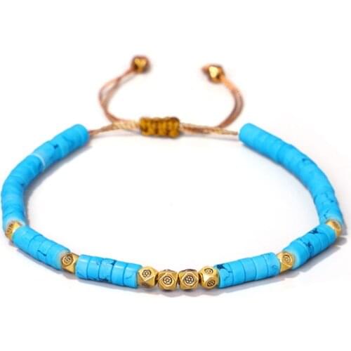 Fashion Natural Stone Bracelet Women Colourful Handmade Beads Charm Bracelet With Carved Beads Creative Yoga Bracelet QX-02