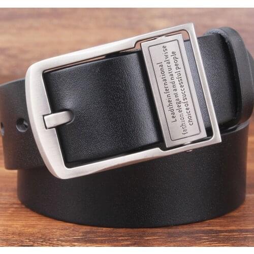Mens Genuine Leather Dress Belt Reversible Belt Black Brown 3.8cm wide mens belts big and tall