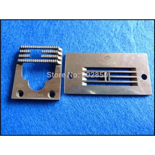 Needle Plate& Feed Dog Set(503733N/503734N)2Pcs/Lot,Industrial Zigzag Machine Parts,For Singer,Juki,Brother,PFAFF,Jack