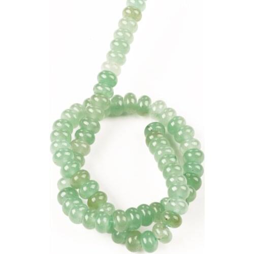 Wholesale 5-8mm Natural Green Aventurine Flat Round Beads Round Loose Beads for Jewelry Making Accessories Necklace Bracelet DIY