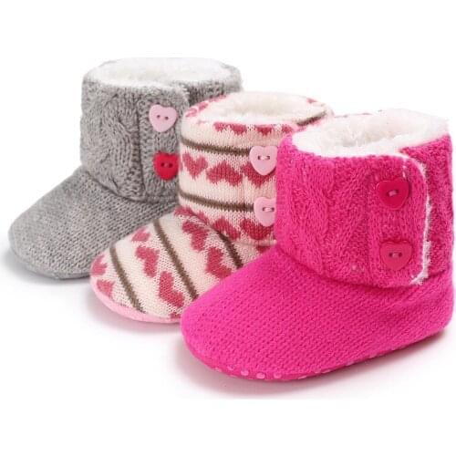 Plush Warmth Baby Boy Girl Shoes Soft Sole First Walker Baby Booties Cotton Cartoon Anti-slip Snowshoes Toddler Newborn Shoes Bo