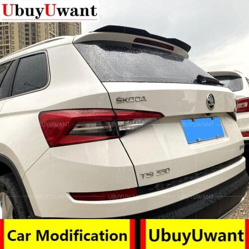 UBUYUWANT Rear Roof Lip Spoiler For Skoda Kodiaq Spoiler High Quality ABS Plastic Gloosy Black Car Tail Wing Decoration2017-2020