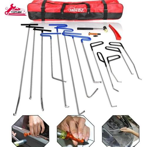 Paintless Dent Repair Rods Kit for Car Dent Remover Dent Removal Rods Kit Repair Hail Paintless Puller Car Push Ding Tools