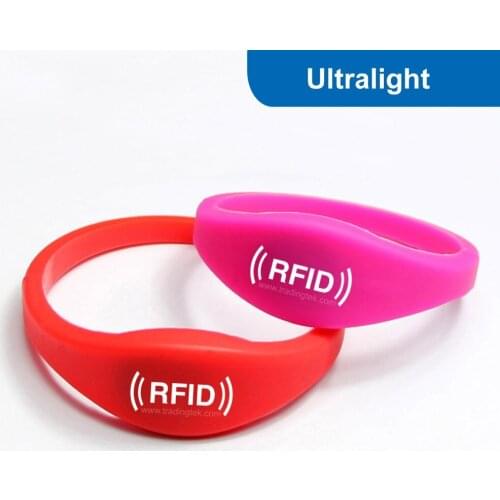WB03 RFID Silicone Wristband NFC Smart Tag RFID Bracelet 13.56MHZ 512BITS R/W NFC ISO14443A with Ultralight Chip Free Shipping