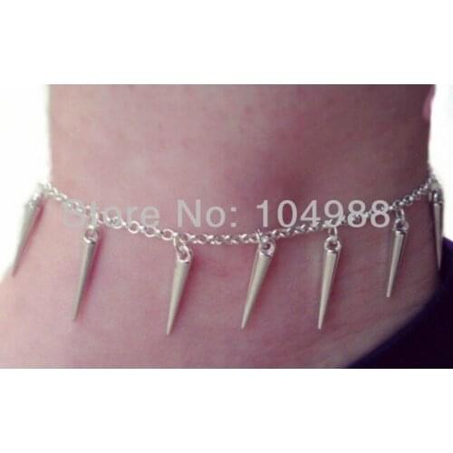 FREE SHIPPING 2014 Style AK-05 Women Fashion Silver Plated Chain Anklet Silver Rivets Ankle Boots Ankle Chain Jewelry