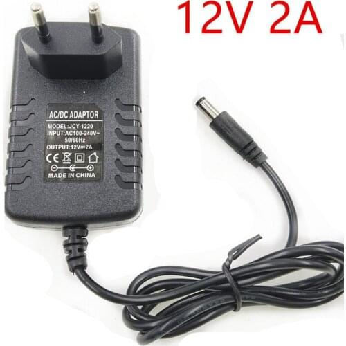 ZU12V 24W EU US Plug Driver Adapter AC110V 220V to DC 12V 2A 5.5*2.1mm LED Power Supply For LED Strip Lights Transformer Adapter
