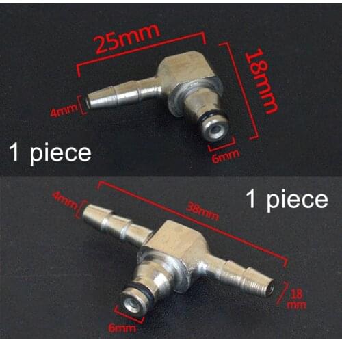 2pcs/lot Metal L Type 2 Connectors T Type 3 Connectors Rail Injector Return Oil Backflow Pipe Connector for Bosch Injector